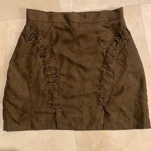 Millau faux-suede mini skirt